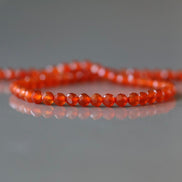 3mm Red Agate Faceted Beads 15