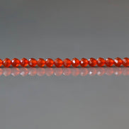 3mm Red Agate Beads ‚Äì Faceted Round Micro Gemstone 15