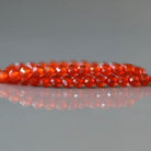 3mm Red Agate Beads ‚Äì Faceted Round Micro Gemstone 15" Strand