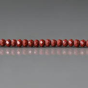 3mm Red Jasper Beads Rondelle Faceted Genuine Small Red Jasper Beads 12.5
