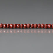 3mm Red Jasper Beads - Faceted Rondelle Micro Gemstone 12.5