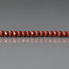 3mm Red Jasper Beads - Faceted Rondelle Micro Gemstone 12.5" Strand