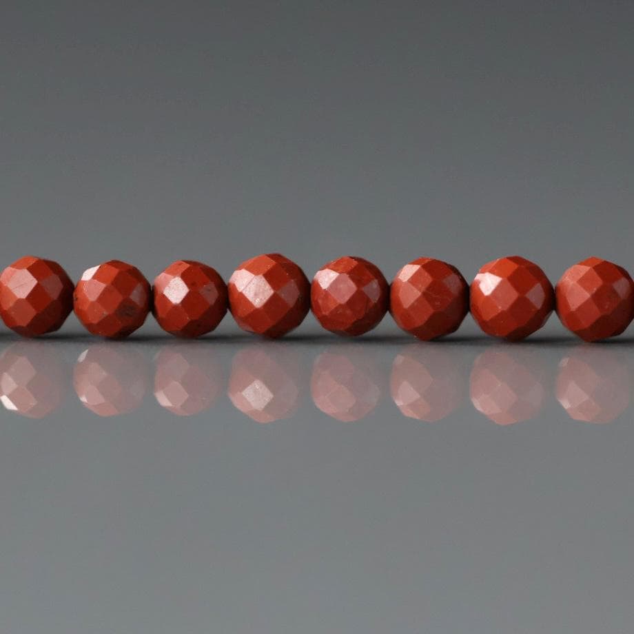 3mm Red Jasper Beads Micro Faceted Genuine Small Red Jasper Beads 15" Gemstone Beads for Jewelry Making Beading Gift for Crafter