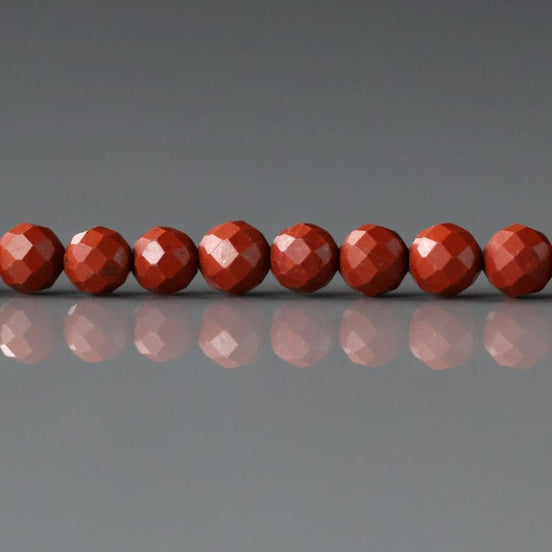 3mm Red Jasper Beads Micro Faceted Genuine Small Red Jasper Beads 15" Gemstone Beads for Jewelry Making Beading Gift for Crafter