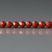 3mm Red Jasper Beads ‚Äì Faceted Round Micro Gemstone 15