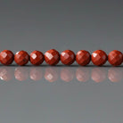 3mm Red Jasper Beads ‚Äì Faceted Round Micro Gemstone 15" Strand