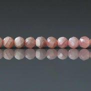 3mm Natural Rhodochrosite Beads Faceted 15