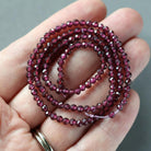3mm Rhodolite Garnet Beads – Faceted Round Micro Gemstone 15" Strand