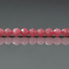 3mm Rhodonite Beads – Faceted Round Micro Gemstone 15" Strand