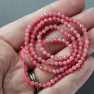 3mm Rhodonite Beads – Faceted Round Micro Gemstone 15" Strand