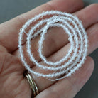 3mm Rock Quartz Beads - Faceted Round Micro Gemstone 15" Strand