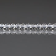 3mm Rock Quartz Beads - Faceted Round Micro Gemstone 15