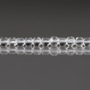 3mm AAA Rock Quartz Faceted Cube Beads 15