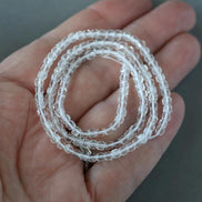 3mm AAA Rock Quartz Faceted Cube Beads 15