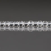 3mm Rock Quartz Cube Beads - Faceted Cube Micro Gemstone 15