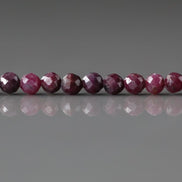 3mm Ruby Beads Micro Faceted Beads 15