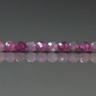 3mm Ruby Beads – Faceted Round Micro Gemstone 15" Strand