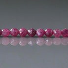 3mm Ruby Beads – Faceted Round Micro Gemstone 15" Strand