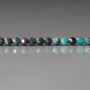 3mm Natural Ruby in Verdite Faceted Fluorescent Ruby Beads Genuine Small Beads 15