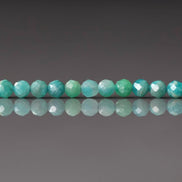 3mm Russian Amazonite Beads – Faceted Round Micro Gemstone 7