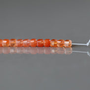3mm Salmon Agate Cube Beads – Faceted Cube Micro Gemstone - 20 pcs