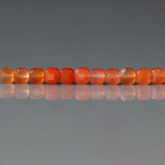 3mm Salmon Agate Cube Beads – Faceted Cube Micro Gemstone - 20 pcs