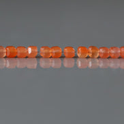 3mm Salmon Agate Cube Beads – Faceted Cube Micro Gemstone - 20 pcs