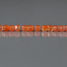 3mm Salmon Agate Cube Beads – Faceted Cube Micro Gemstone - 20 pcs