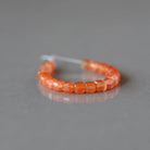 3mm Salmon Agate Cube Beads – Faceted Cube Micro Gemstone - 20 pcs