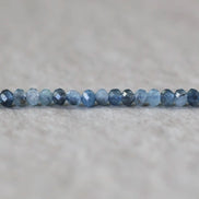 3mm Natural Aquamarine Beads - Rondelle Micro Gemstone 15