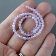 3mm Scorolite Beads Lavender Quartz Strand 7