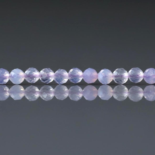 3mm Scorolite Beads Lavender Quartz Strand 7" Faceted Genuine Gemstone Beads Natural for Jewelry Making Beading Craft Gift Beads