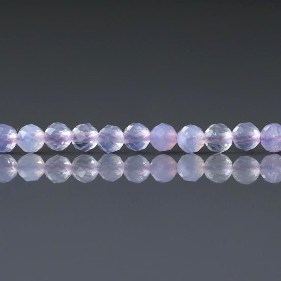 3mm Scorolite Beads Lavender Quartz Strand 7" Faceted Genuine Gemstone Beads Natural for Jewelry Making Beading Craft Gift Beads