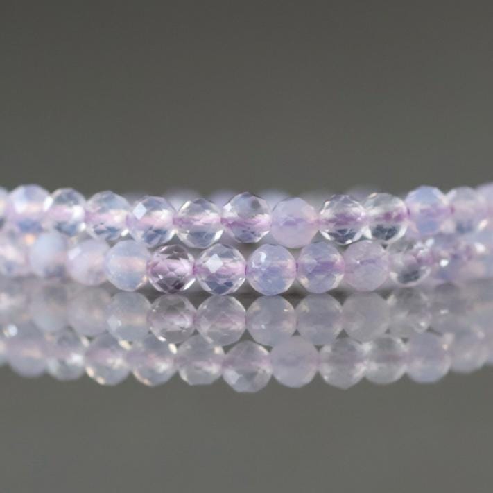 3mm Scorolite Beads – Faceted Round Micro Gemstone 7" Strand