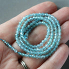 3mm Sky Blue Apatite Beads ‚Äì Faceted Round Micro Gemstone 15" Strand