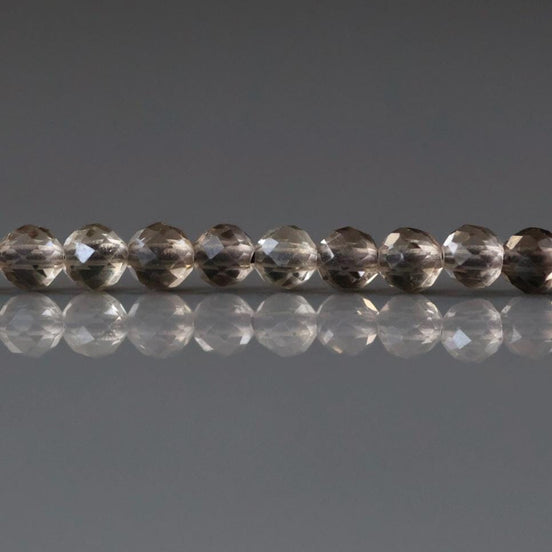 3mm AAA Smoky Quartz Micro Faceted Beads Genuine Beads 15" Sparkly Light Smoky Quartz Gemstone Beads Beading Crafter Gift
