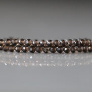 3mm AAA Smoky Quartz Micro Faceted Beads Genuine Beads 15