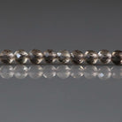 3mm Smoky Quartz Beads - Faceted Round Micro Gemstone 15" Strand