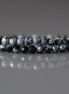 3mm Snowflake Obsidian Beads - Faceted Round Micro Gemstone 15" Strand