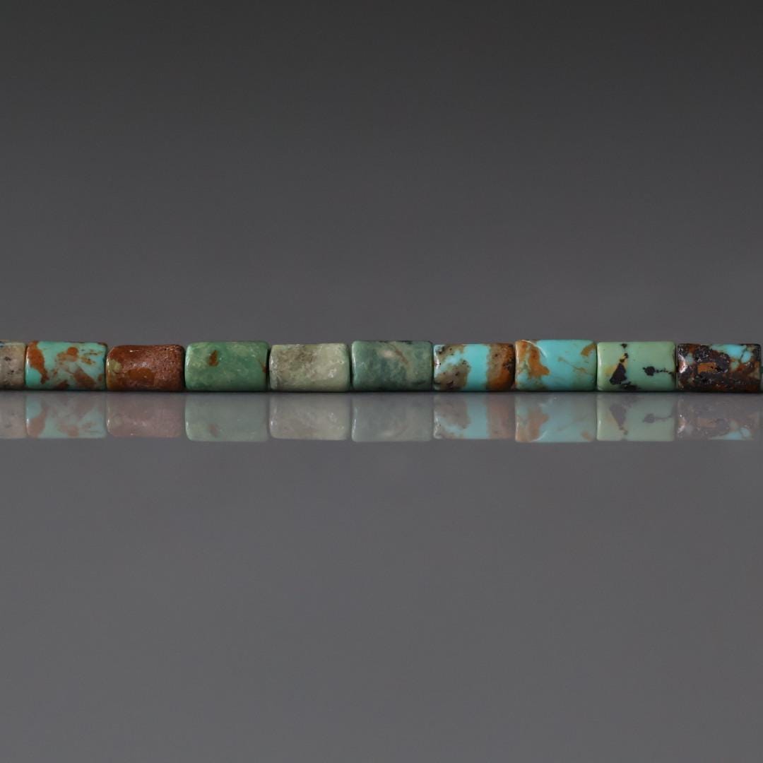 3mm Sonora Elys Turquoise Tube Beads 4” Natural Mexican Turquoise Genuine Gemstone Beads for Jewelry Making Beading Craft Gift Beads