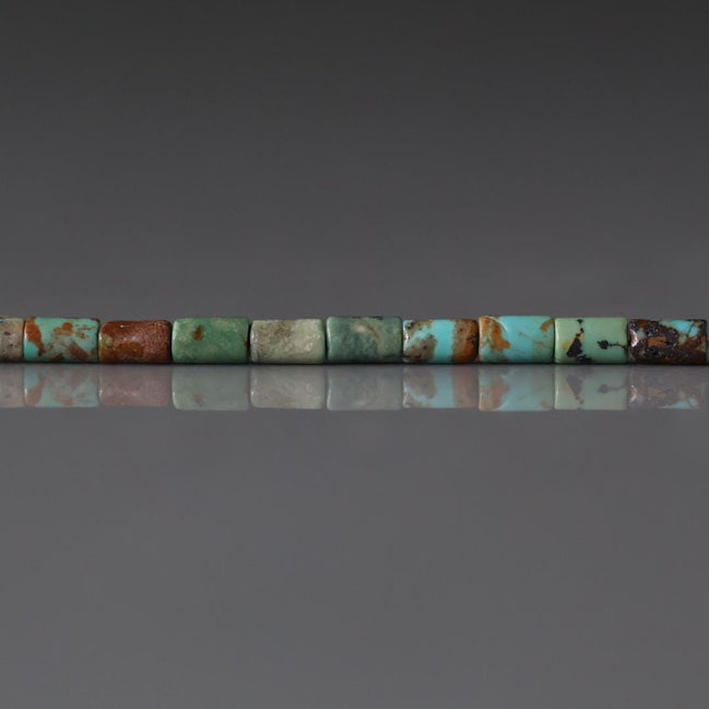 3mm Sonora Elys Turquoise Tube Beads 4” Natural Mexican Turquoise Genuine Gemstone Beads for Jewelry Making Beading Craft Gift Beads