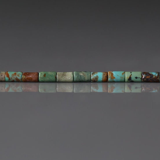 3mm Sonora Elys Turquoise Tube Beads 4” Natural Mexican Turquoise Genuine Gemstone Beads for Jewelry Making Beading Craft Gift Beads