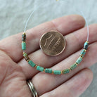 3mm Sonora Elys Turquoise Beads - Tube Micro Gemstone 4" Strand
