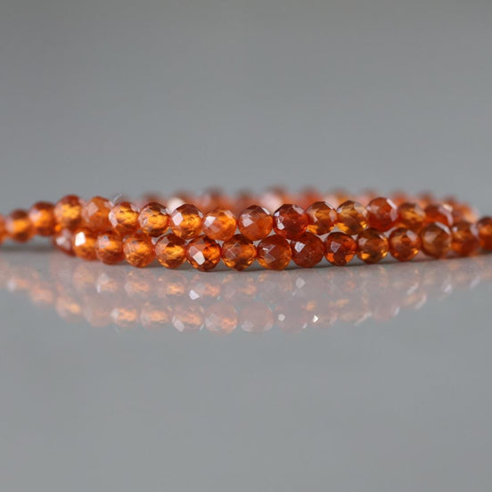 3mm AAA Spessartine Garnet Beads Faceted Beads 15" Natural Orange Spessartite Garnet Gemstone Beads Beading Crafter Gift