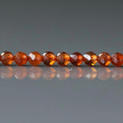3mm Spessartine Garnet Beads – Faceted Round Micro Gemstone 15" Strand