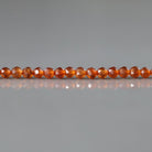 3mm Spessartine Garnet Beads – Faceted Round Micro Gemstone 15" Strand