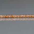 3mm Spessartine Garnet Beads – Faceted Round Micro Gemstone 7" Strand