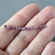 3mm Rare Sri Lanka Ruby Faceted Beads 14 PCs Genuine Small Beads Gemstone Beads for Jewelry Making July Birthstone September