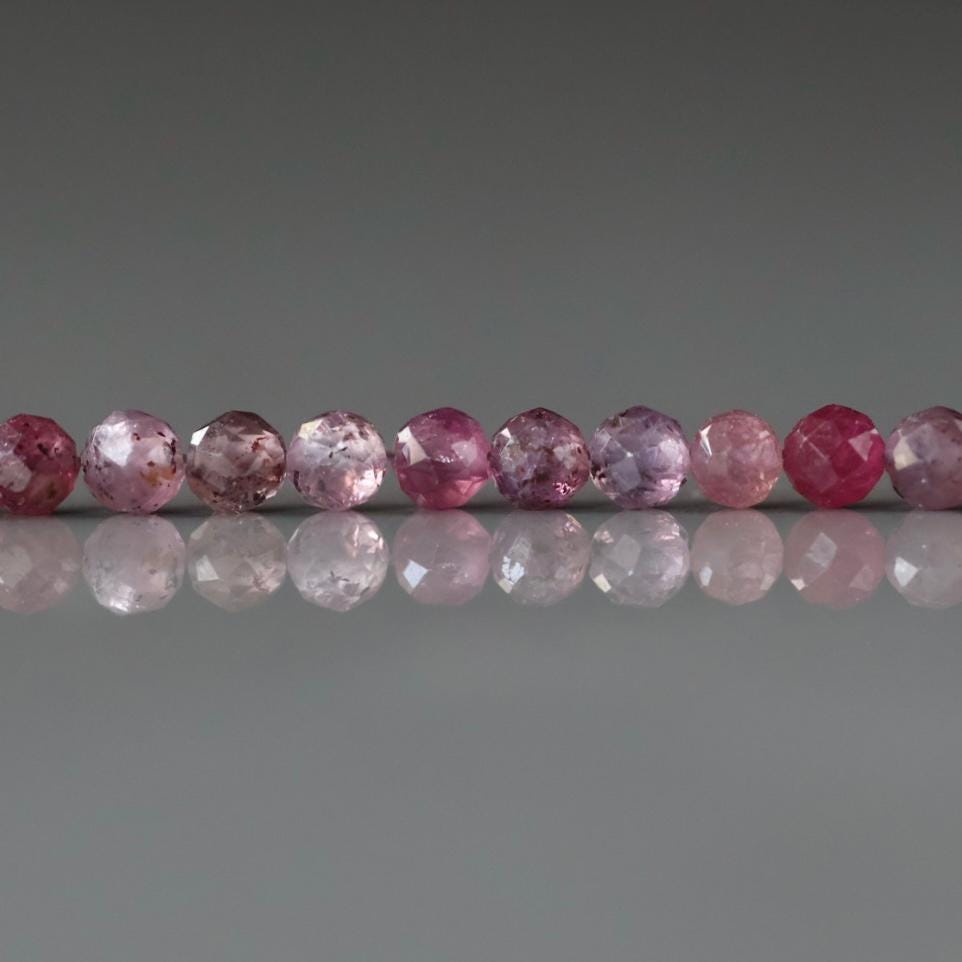 3mm Rare Sri Lanka Ruby Faceted Beads 14 PCs Genuine Small Beads Gemstone Beads for Jewelry Making July Birthstone September