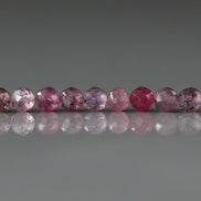 3mm Sri Lanka Ruby Beads – Faceted Round Micro Gemstone - 14 pcs